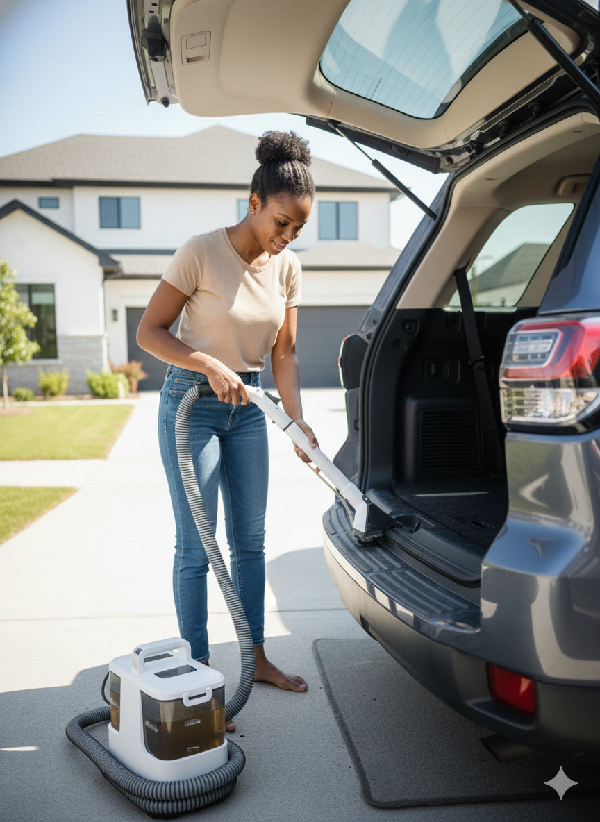 Powerful Mini Spot Cleaner – 500W, 14Kpa Suction for Pet Stains & Upholstery, Self-Cleaning Hose, Dual Water Tanks – Perfect for Carpets, Couch, Car Seats & Mattresses