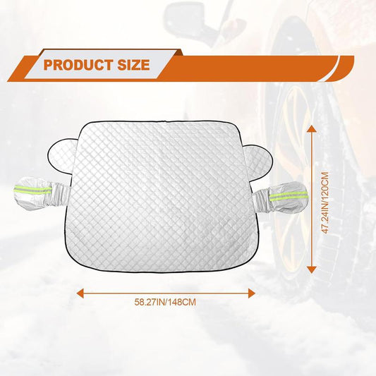 Car Windshield Snow Cover Sun Shade Winter Dust Rain Ice Frost Guard Protector - Durable Design for Winter Weather Protection & Summer Sunshade