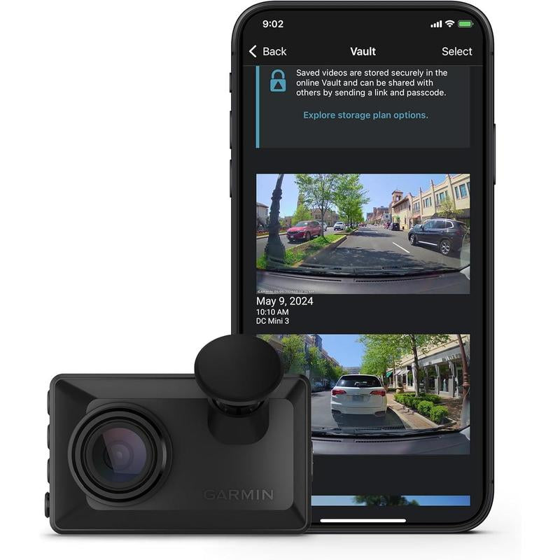 Garmin Dash Cam X110 1080P Dash Cam with a 140-Degree Field of View and Built-In Clarity Polarizer 010-02900-0 Black
