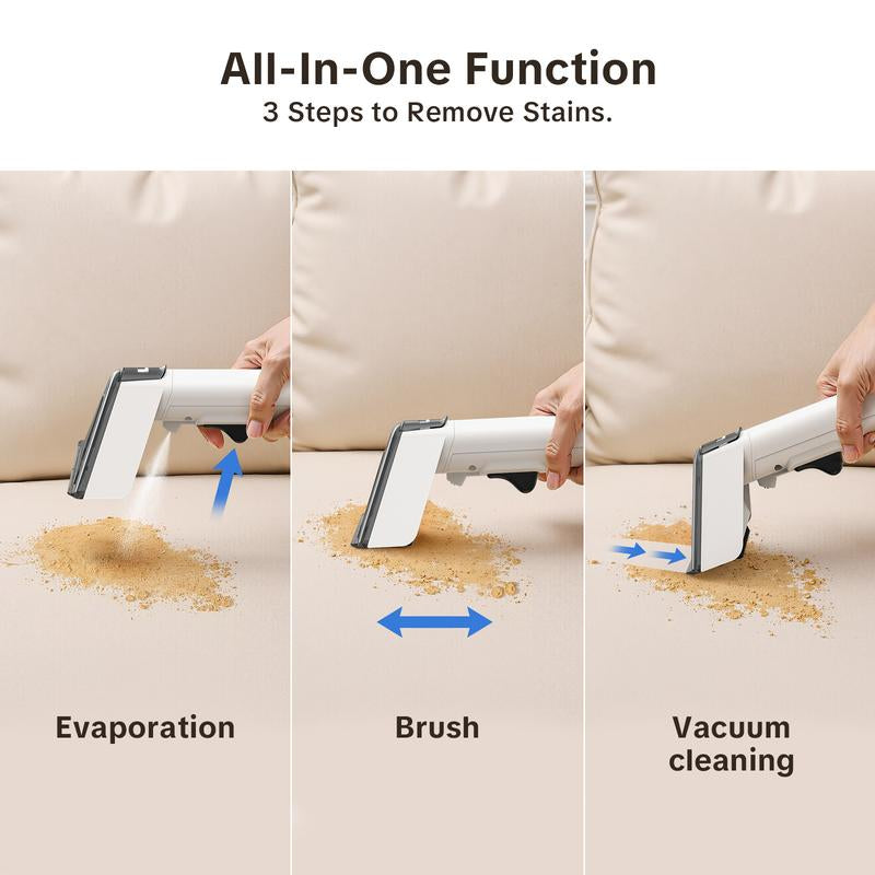 Powerful Mini Spot Cleaner – 500W, 14Kpa Suction for Pet Stains & Upholstery, Self-Cleaning Hose, Dual Water Tanks – Perfect for Carpets, Couch, Car Seats & Mattresses